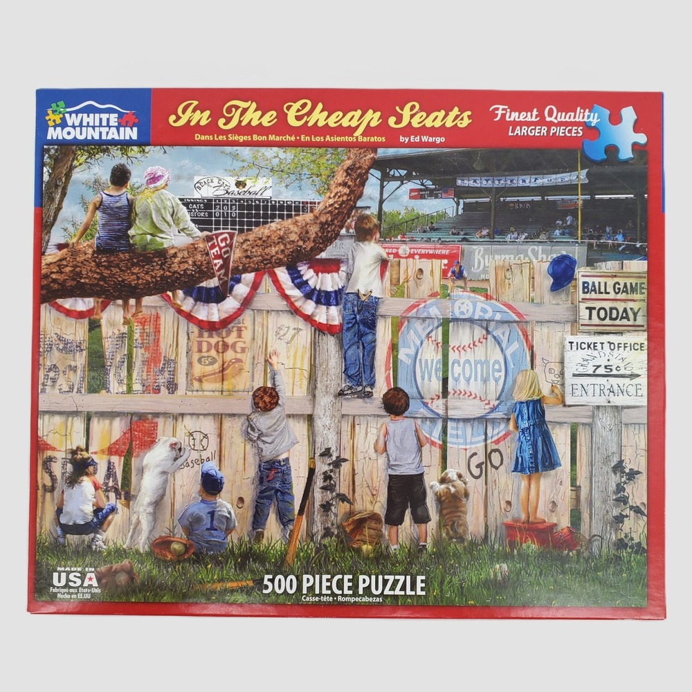 White Mountain In The Cheap‎ Seats 500 Piece Baseball Puzzle Ed Wargo 1396A USA